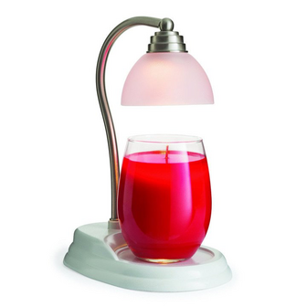 Candle Warmers Lamp - Aurora wit nickle